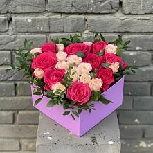 Цветочная композиция из Розы в коробке #REPLACE_PRED# Архонскую