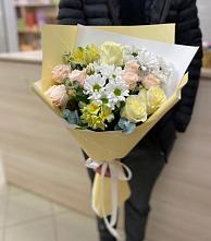 Букет цветов из:  Альстромерии, Розы и Хризантемы в Архонскую